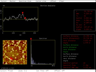AFM image of Single Layer Graphene Oxide at sub-450 nm flake size