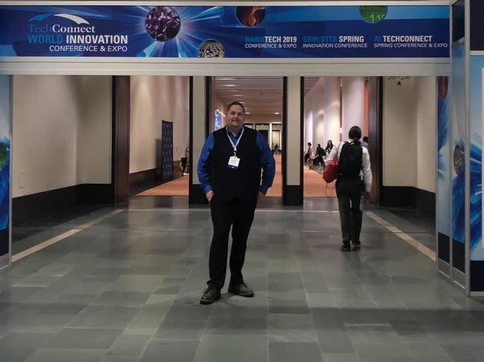 Mike Foley, founder of Cheap Tubes Inc., at the TechConnect World trade show representing Cheap Tubes Inc. and CTI Materials LLC